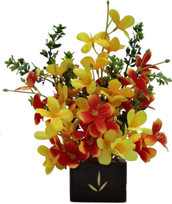 

Ace Flowers Multicolor Cosmos Artificial Flower with Pot(10 inch, Pack of 1)