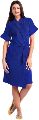 seemee Blue  Size Bath Robe(Bath Robe, For: Women, Blue