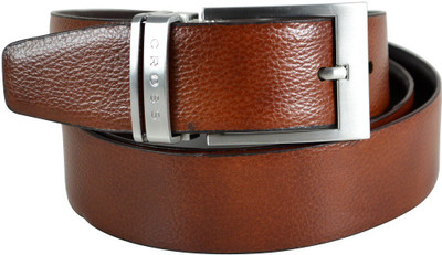 

Cross Men Formal Brown, Tan Genuine Leather Reversible Belt