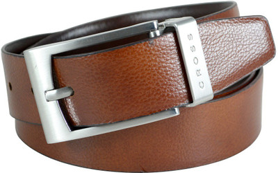 

Cross Men Formal Brown, Tan Genuine Leather Reversible Belt