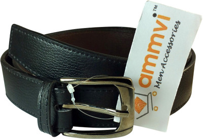 

Ammvi Creations Men Formal Black Synthetic Belt