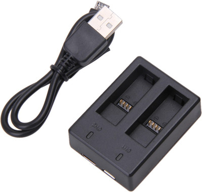 

Power Smart Dual Charging with USB Cable For GoPro HERO 5 Action Camera Battery Charger(Black)