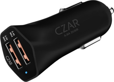 

CZAR 4.8 Amp Turbo Car Charger(Black)