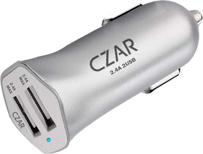 

CZAR 2.4 Amp Turbo Car Charger(Silver)