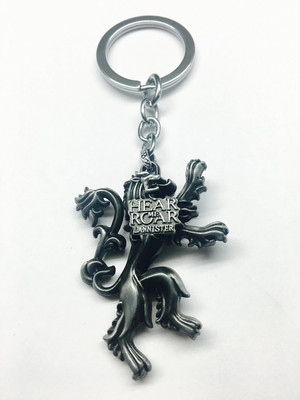 

FurMito Game of Thrones House Lannister Lion Key Chain(Silver)