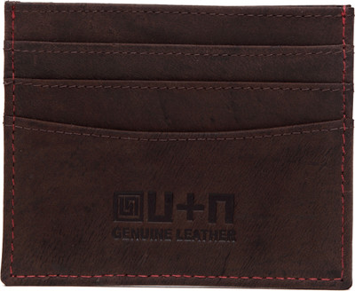

U+N Regualr Cardholder 6 Card Holder(Set of 1, Brown)