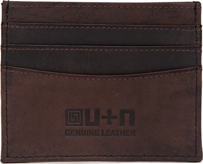 

U+N Regualr Cardholder 6 Card Holder(Set of 1, Brown)