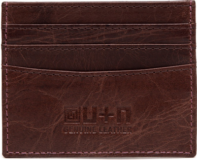 

U+N Regualr Cardholder 6 Card Holder(Set of 1, Brown)
