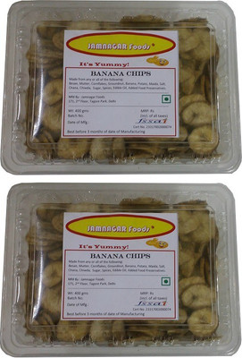 

Jamnagar Foods BANANA CHIPS 400 GM PACK OF 2 Chips(800 g)