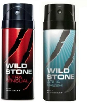 

Wild Stone Ultra Sensual And Aqua Combo Pack 2 (150 ML) Deodorant Spray - For Men(150 ml, Pack of 2)