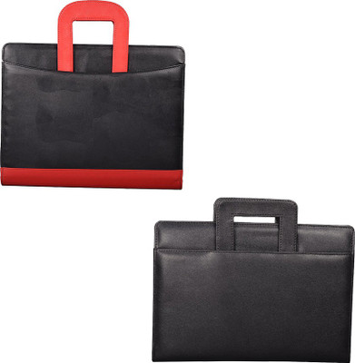 

COI Faux Leather Modish BLACK/RED AND BLACK LEATHERITE File Folder / Document Folder(Set Of 2, BLACK/RED AND BLACK)
