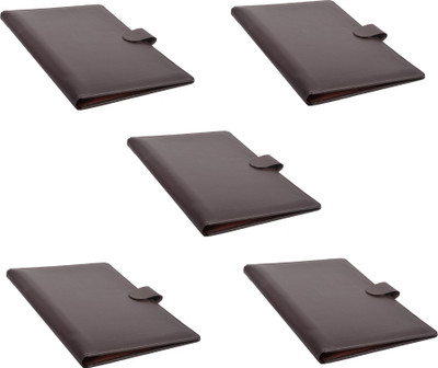 

COI Faux Leather Glossy Black File Folder / Document Folder(Set Of 5, Black)