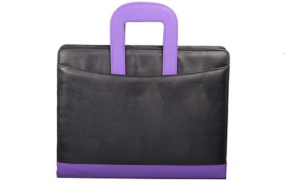 

COI Faux Leather Glossy Black & Purple(Set Of 2, Black & Purple)