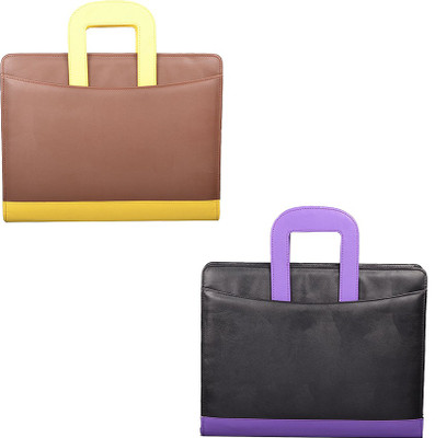

COI Faux Leather File Folder / Document Folder(Set Of 2, Multicolor)