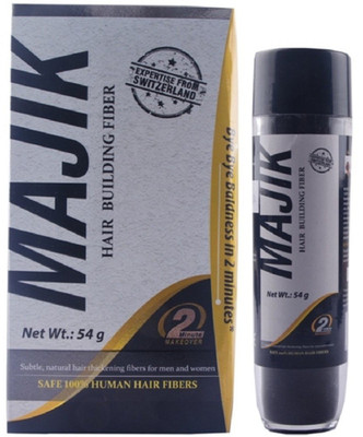 Majik 100% Human Hair fiber For Unisex (Dark Brown)(54 g)
