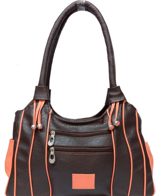 Lifestyle Fashion Hand-held Bag(Brown, Orange)