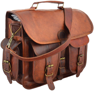 

Pranjals House 15 inch Expandable Laptop Messenger Bag(Brown)