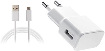 DAKRON Wall Charger Accessory Combo for Karbonn K9 Smart(White)