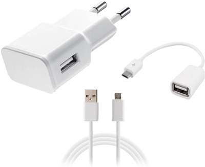 DAKRON Wall Charger Accessory Combo for Panasonic Eluga Turbo(White)