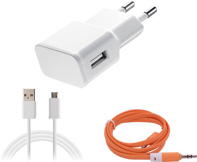 DAKRON Wall Charger Accessory Combo for Panasonic Eluga Turbo(White)