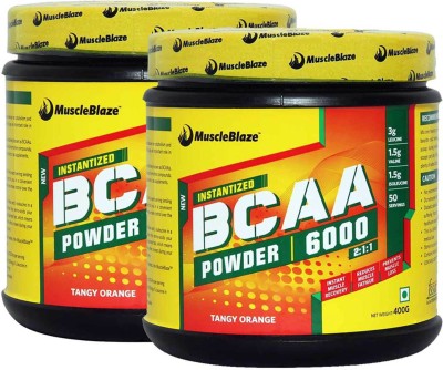 

MuscleBlaze Instantized (pack of 2) BCAA(400 g, Tangy Orange)