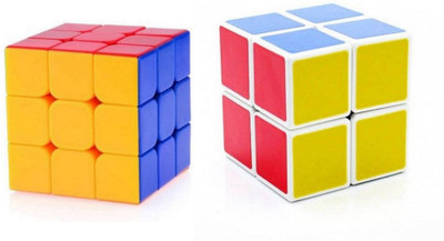 

Rubik's Challenge 2x2 High Speed Stickerless Speedy Rubik Magic Puzzle Cube Plus 3x3 Combo(2 Pieces)