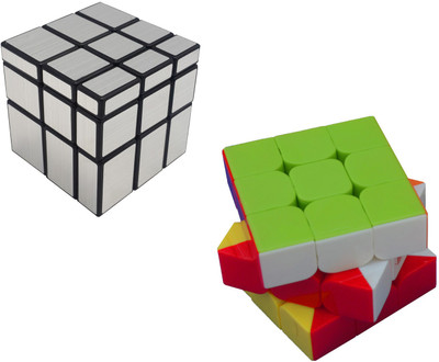 

ifrazon IFRAZON HIGH QUALITY MIRROR & STICKERLESS 3X3 RUBIX SPEED CUBE-COMBO(2 PIECES)(2 Pieces)