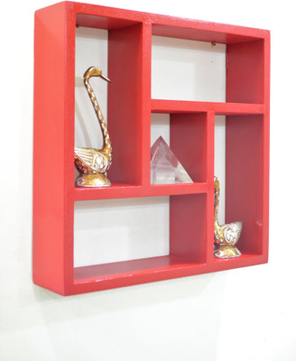 

Devarth Interio MDF Wall Shelf(Number of Shelves - 5, Red)
