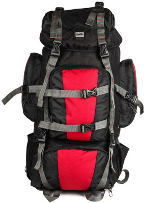 

Redan Trendy & Stylish Multi Color Rucksack - 50 L(Red, Black), Black;red