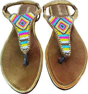 

Fashionitz Women Gold Flats