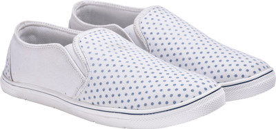 

WalkJump trendy and stylish sneakers, loafers, lifestyle Canvas Shoes For Men(White, Blue