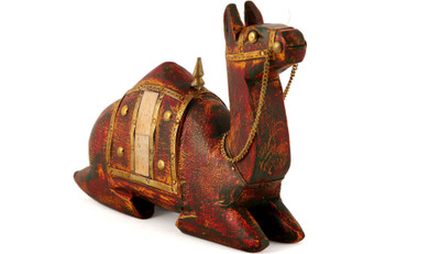 

MYPYXEL Decorative Showpiece - 13 cm(Wooden, Brown)