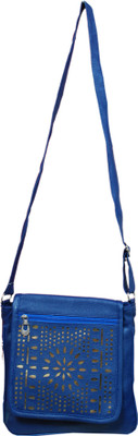 

Sr Sales Women Casual Blue PU Sling Bag