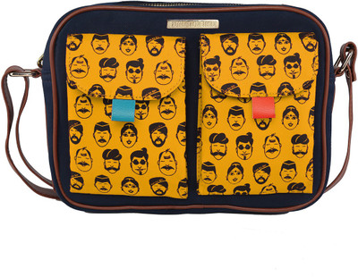 

Funk For Hire Women Casual Yellow Canvas Sling Bag