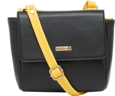 

ESBEDA Women Casual Black, Yellow PU Sling Bag