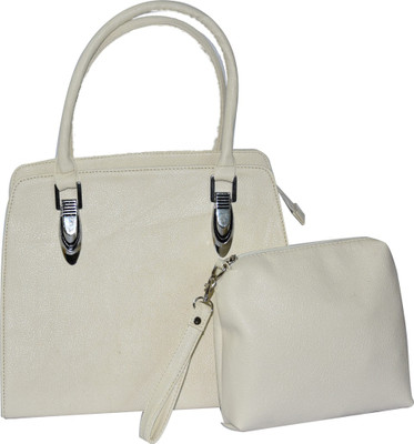 

Prodigy Women White PU Hand-held Bag