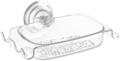 

InterDesign Rain Power Lock Suction, Soap Dish, Clear(Clear)