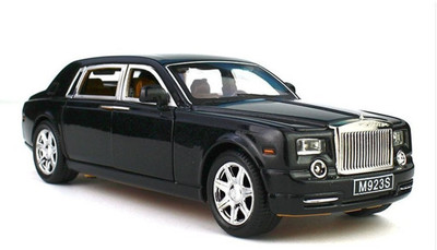

Udee Rolls-Royce Phantom Diecast Sound Light Pullback Model Toy Car Black Mint 1:24(Black)