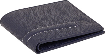 

RLE Men Blue Genuine Leather Wallet(8 Card Slots), Blue-72