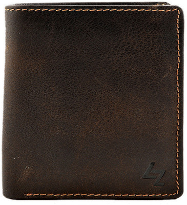 

Leather Zentrum Men Brown Genuine Leather Wallet(9 Card Slots)