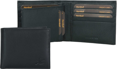 

Hornbull Men Black Genuine Leather Wallet(8 Card Slots)