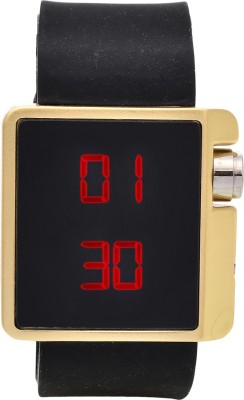 Shivam Retail Sporty Gold Look Square LED Watch  - For Men   Watches  (Shivam Retail)