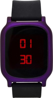 Shivam Retail Sporty Look Purple Frame Contemporary Dial LED Watch  - For Men   Watches  (Shivam Retail)