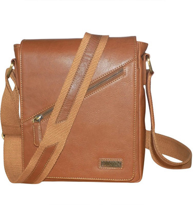

Kan Brown Pure Leather Backpack/Messenger Bag for Men & Women 7 L Backpack(Brown)