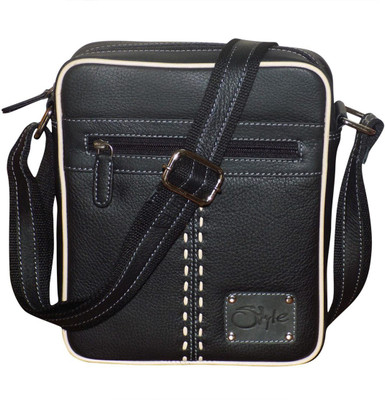 

Style 98 Men Casual Black Genuine Leather Messenger Bag
