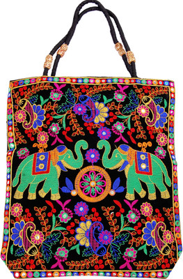 

Yokoso International Kashmiri handicraft bag/ shoulder bag/ sling bag/ banjara bag Shoulder Bag(Black, 10 L)