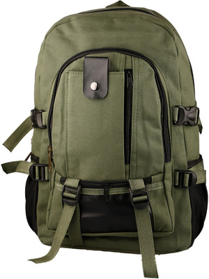 

Stylehoops Military Green Canvas Backpack Backpack(Green, 15 L)