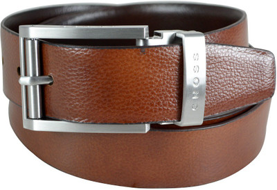 

Cross Men Formal Brown, Tan Genuine Leather Reversible Belt