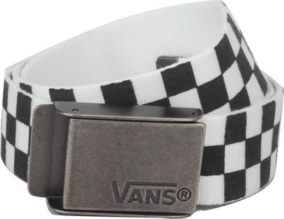 

Vans Men Casual Black Fabric Reversible Belt, Black-white