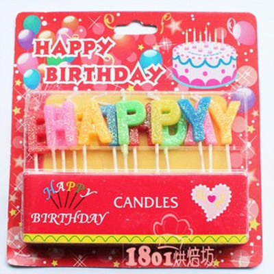

Shop Online Happy Birthday Alphabets Candle(Multicolor, Pack of 1)